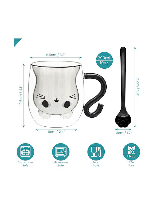 Belle Vous Glas Tasse Transparent 290ml (Personalisiert)