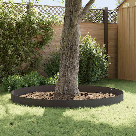 vidaXL Gardă Vie De Grădină Metalică Neagră 25cm x 1.03m 10 Bucăți