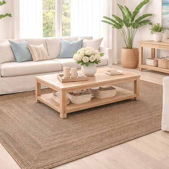 Covor Handmade Rectangular De Vară Din Iută Gri 200x290cm