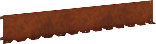 vidaXL Metal Garden Hedge in Brown Color 1.02m x 15cm 30 Pieces
