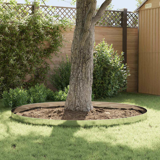 vidaXL Metal Garden Hedge in Silver Color 1m x 12cm 50 Pieces
