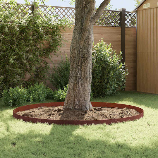 vidaXL Metallic Garden Hedge in Brown Colour 15cm x 1.03m 20 Pieces