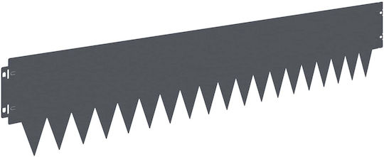 vidaXL Metallic Garden Hedge in Grey Colour 20cm x 1.03m 20 Pieces