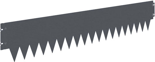 vidaXL Metallic Garden Hedge in Grey Colour 20cm x 1.03m 20 Pieces