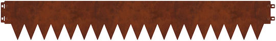 vidaXL Metallic Garden Hedge in Brown Colour 15cm x 1.03m 20 Pieces
