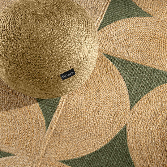 Guy Laroche Mirage Килим Пътека Лятно Време от Джута Маслинен 70x200см