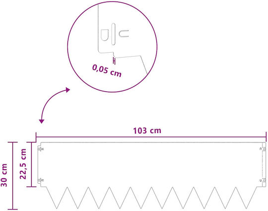 vidaXL Метална Градински Жив Плет в Сив Цвят 1.03m x 30cm 10 Бройки
