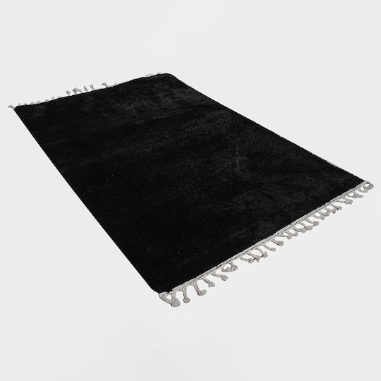 Balsan Silky Rug Rectangular Shaggy Black