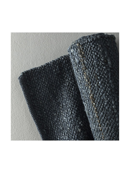 Nima Sensai Teppich Rechteckig Synthetisch,Polyester/Cotton/Leather Dark Grey