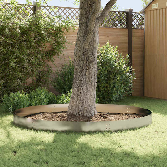 vidaXL Metal Garden Hedge in Silver Colour 1m x 25cm 30 Pieces