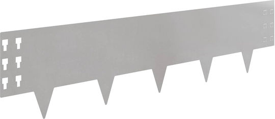 vidaXL Metal Garden Hedge in Silver Colour 1m x 25cm 30 Pieces