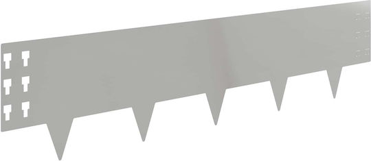 vidaXL Gardă Vie De Grădină Metalică Argintie 1m x 25cm 10 Bucăți