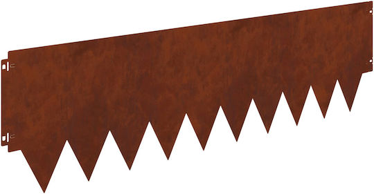 vidaXL Metallic Garden Hedge in Brown Colour 1.03m x 30cm 10 Pieces