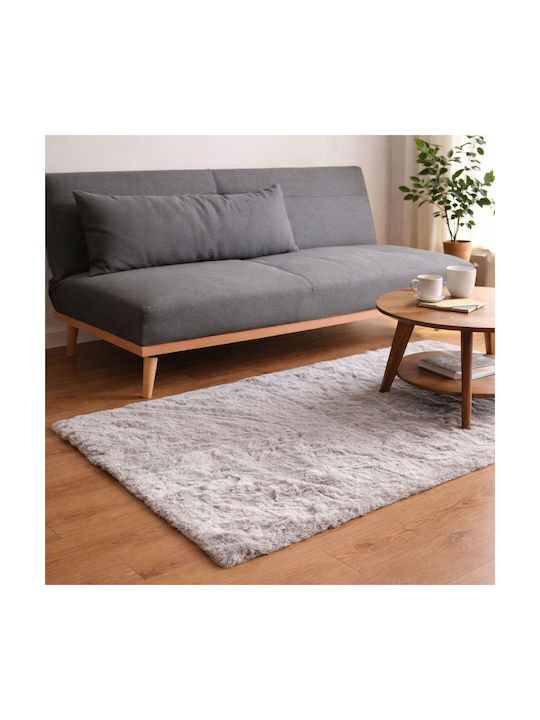 Ravelia Αντιολισθητικό Χαλί Ορθογώνιο Γούνινο Light Grey 120x170cm