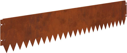 vidaXL Metal Garden Hedge in Brown Colour 20cm x 1.03m 30 Pieces