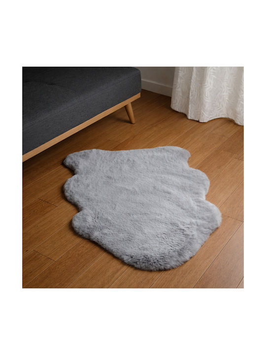 Ravelia Antiderapant Covor Rectangular Din blană Gri deschis