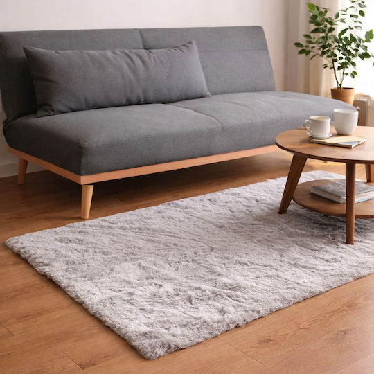 Ravelia Rutschfest Teppich Rechteckig Pelzige Light Grey