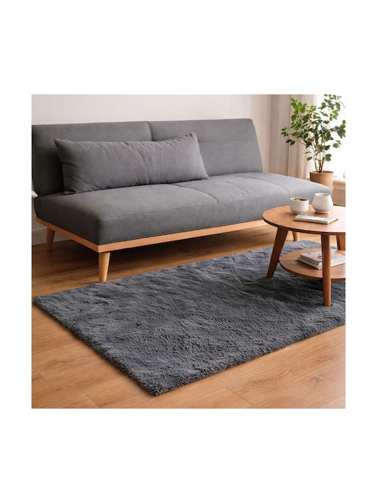 Ravelia Antiderapant Covor Rectangular Din blană Gri
