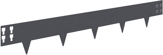 vidaXL Metal Garden Hedge in Grey Colour 1m x 15cm 30 Pieces