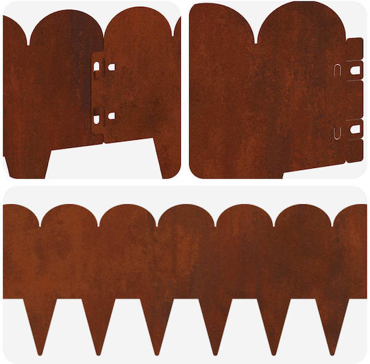 vidaXL Garden Hedge in Brown Colour 20cm x 1.03m 20 Pieces