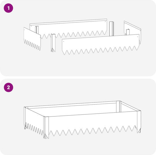 vidaXL Μπορντούρα Κήπου σε Καφέ Χρώμα 1m x 60cm 4τμχ