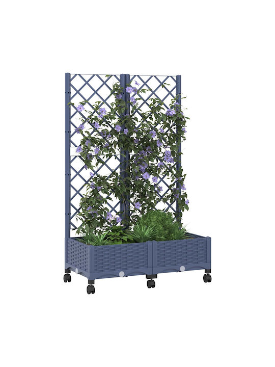 vidaXL Plastic Blue Grey Planter Box