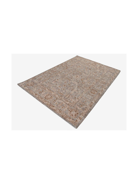 Polcarpet Lyra Χαλί Ορθογώνιο με Κρόσια Brown 133x190cm