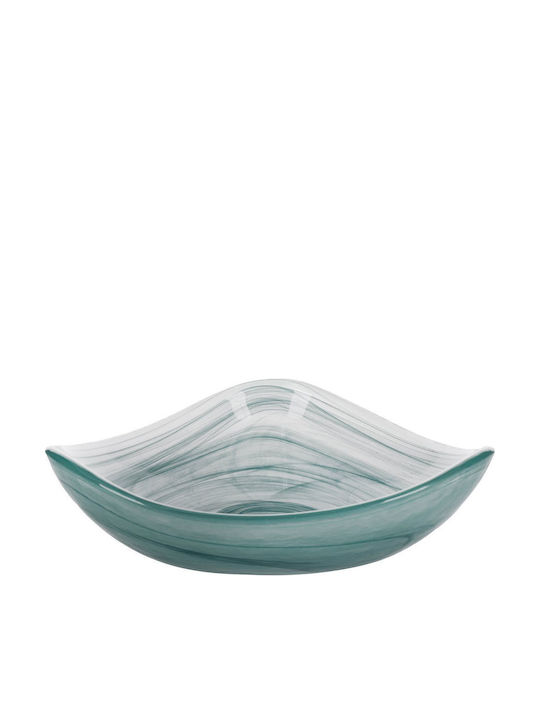 Kitchen Craft Bol Decorativ Din Sticlă Verde 18x18x4.5cm