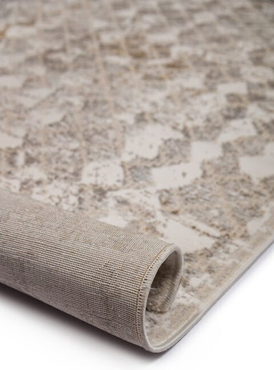 Viokarpet Kunst 9318a Weiß-Gold 133x190