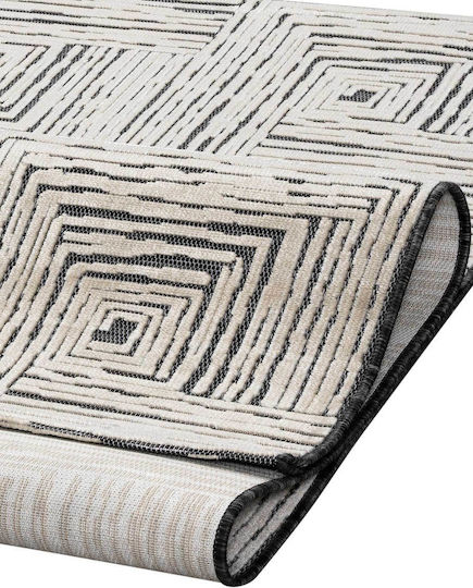 Madi Whirl Teppich Rechteckig Synthetisch,Polyester/Cotton/Leather Grey