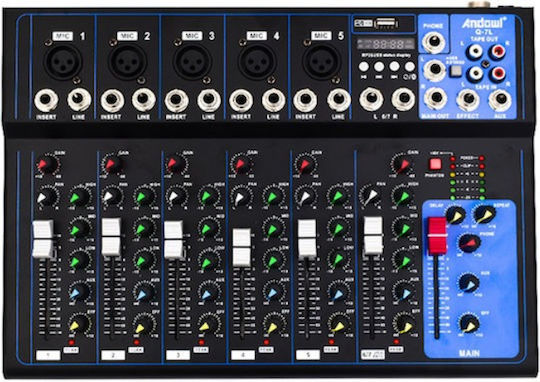 Andowl Q-7L Active Analog Console & Bluetooth