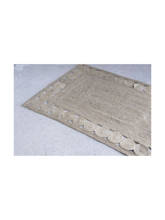 Nima Lentino Teppich Rechteckig Synthetisch,Polyester/Cotton/Leather Beige