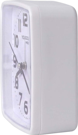 Avizar Table Clock Bedroom 13cm Clear Precise Time Display White