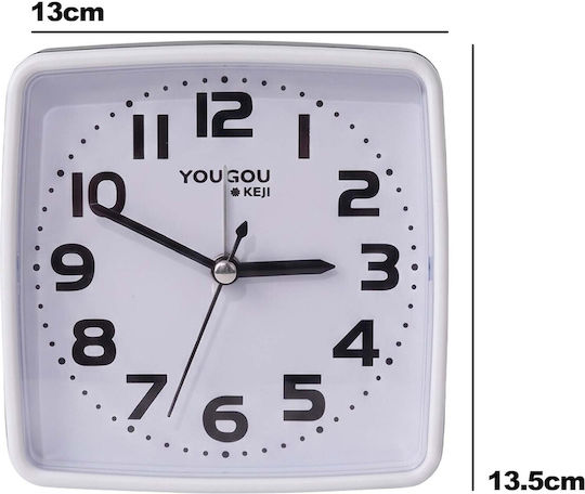 Avizar Table Clock Bedroom 13cm Clear Precise Time Display Black