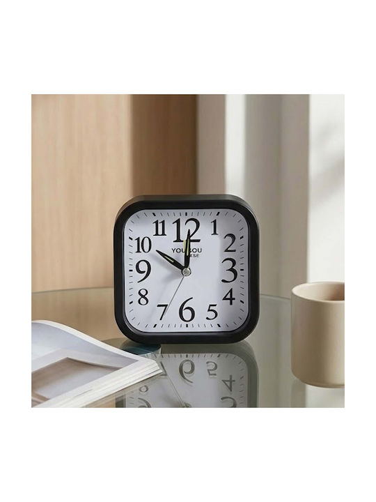 Avizar Analog Table Clock Bedroom Alarm Function Backlight Black