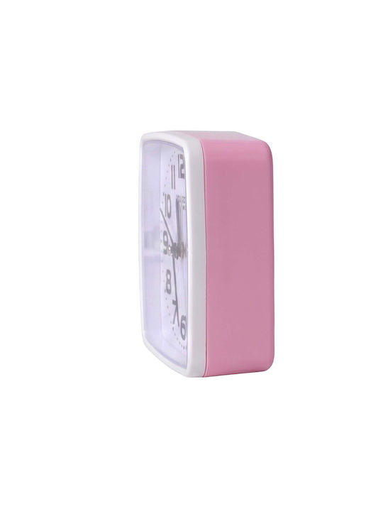 Avizar Table Clock Bedroom 13cm Clear Precise Time Display Pink