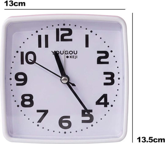 Avizar Table Clock Bedroom 13cm Clear Precise Time Display Pink