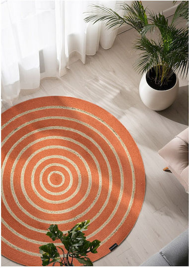 Guy Laroche Maya Round Summer Wicker Rug Terra 150cm