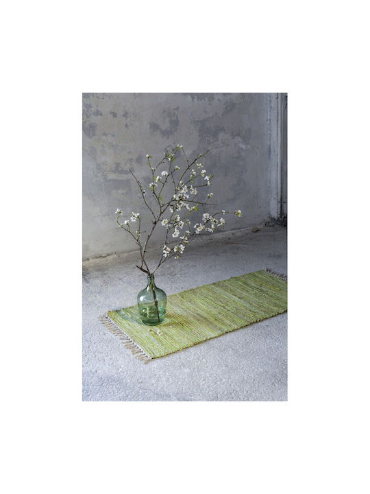 Nima Arya Teppich Rechteckig Synthetisch,Polyester/Cotton/Leather Lime
