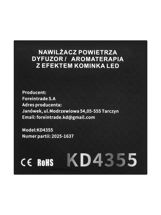 Kraft & Dele Sistem Aromaterapie cu Lumini LED cu Control la Distanță și Temporizator 150ml KD4355