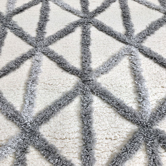 Koulis Carpets Thick 825 Χαλί Ορθογώνιο με Κρόσια Grey / Cream 165x230cm