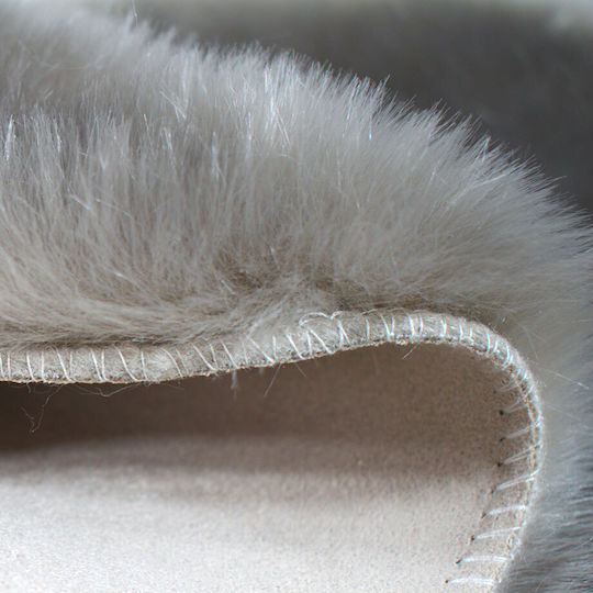 To megalo pazari Rug Rectangular Furry Gray