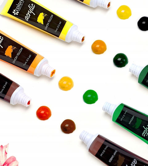 Acrylic Paints In Tube Professional Set Acrylic Paints 12x75 Ml