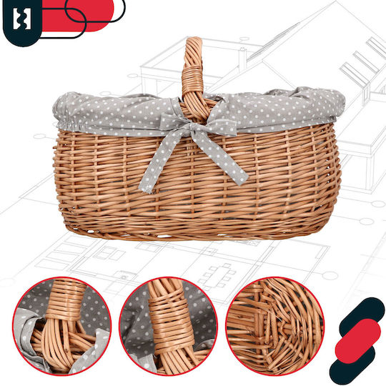 Korb Einkauf Picknick Pilze Ostern Oval Einsatz 47 cm