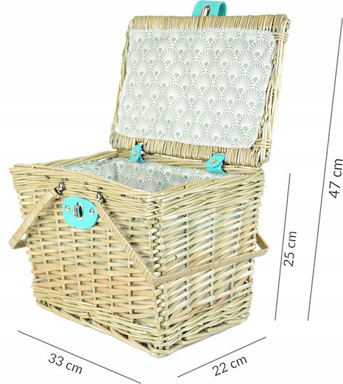 Geflochtener Korb Picknick Korb Geschenk Garten Datum Abschließbar