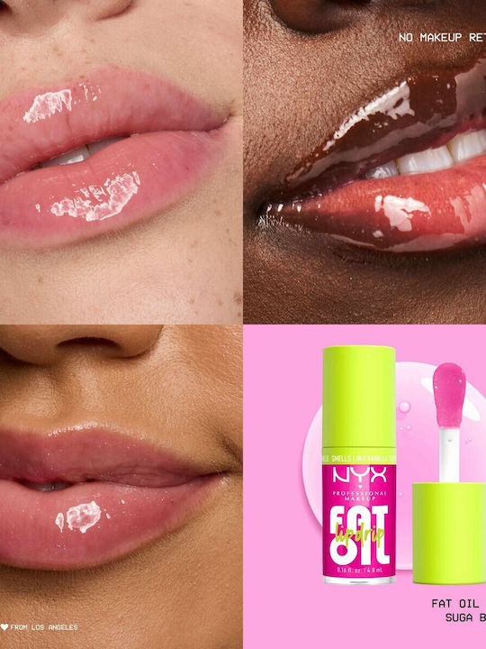 NYX Professional Makeup Fat Oil Lip & Body Travel Set for Moisturizing & Brightening Suga Baddie 4pcs
