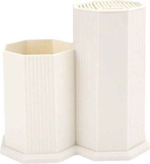 SteweHome Serving Utensil Set Made of Silicone With Stand 18 Pieces White