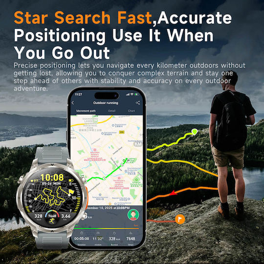 Microwear MK100 Smartwatch with Heart Rate Monitor (Black)
