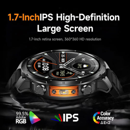 Microwear MK100 Smartwatch with Heart Rate Monitor (Black)