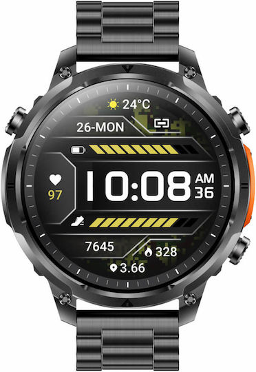 Microwear MK100 Smartwatch with Heart Rate Monitor (Black)